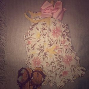 Floral toddler romper